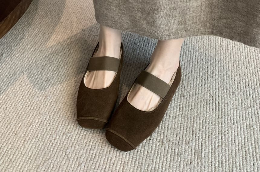 Plain Fleece-Lined Mary Jane Flats