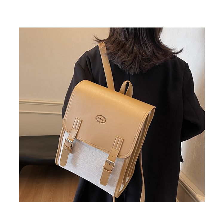 Backpack Buckled Flap Tone Two