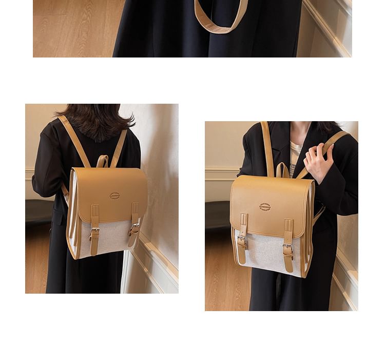 Backpack Buckled Flap Tone Two