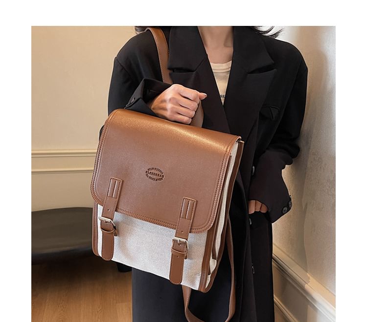 Backpack Buckled Flap Tone Two