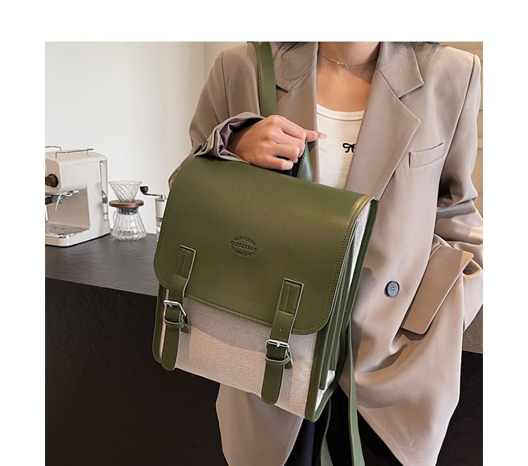 Backpack Buckled Flap Tone Two