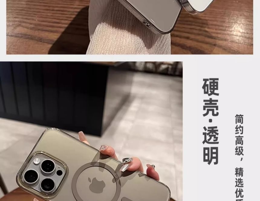 (Compatible Magnetic with Phone Transparent MagSafe) Case