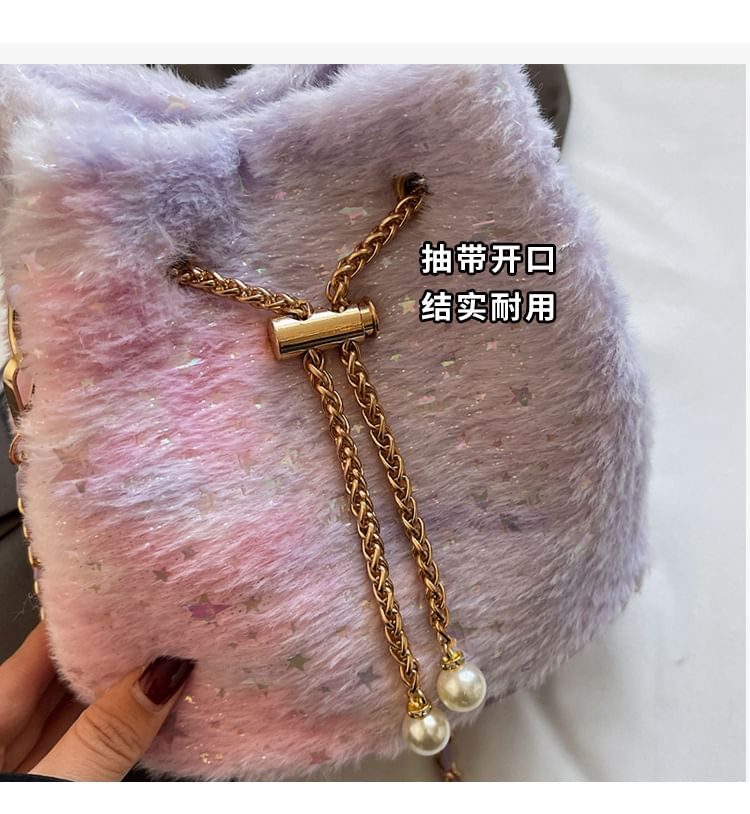 Star Chain Bucket Gradient Bag Print Strap