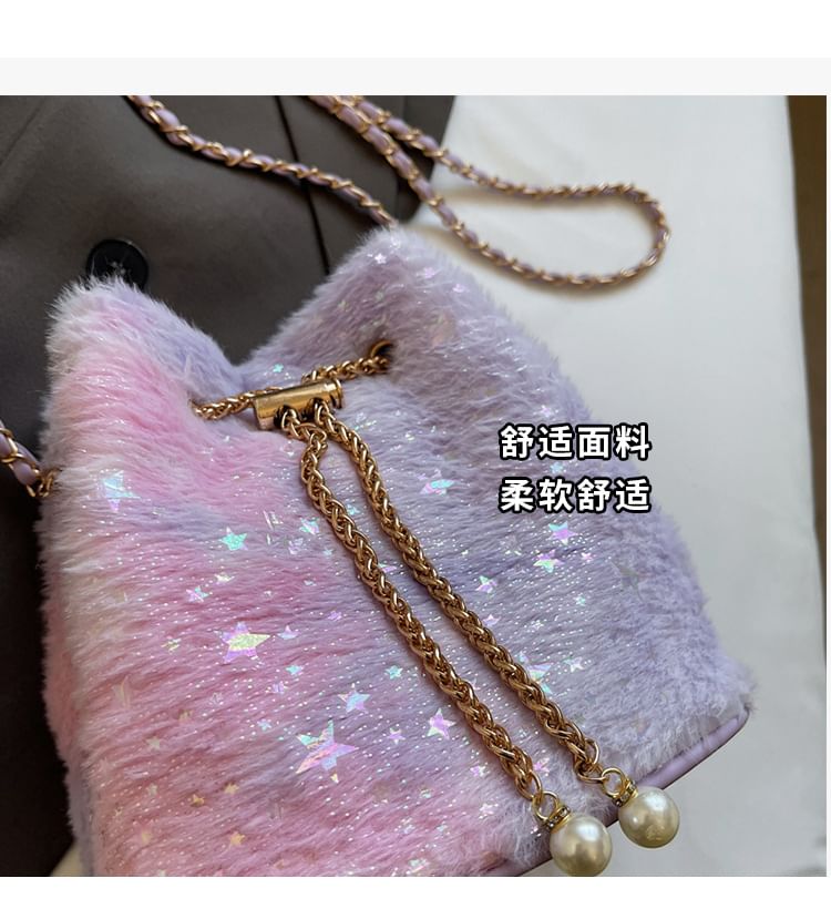 Star Chain Bucket Gradient Bag Print Strap