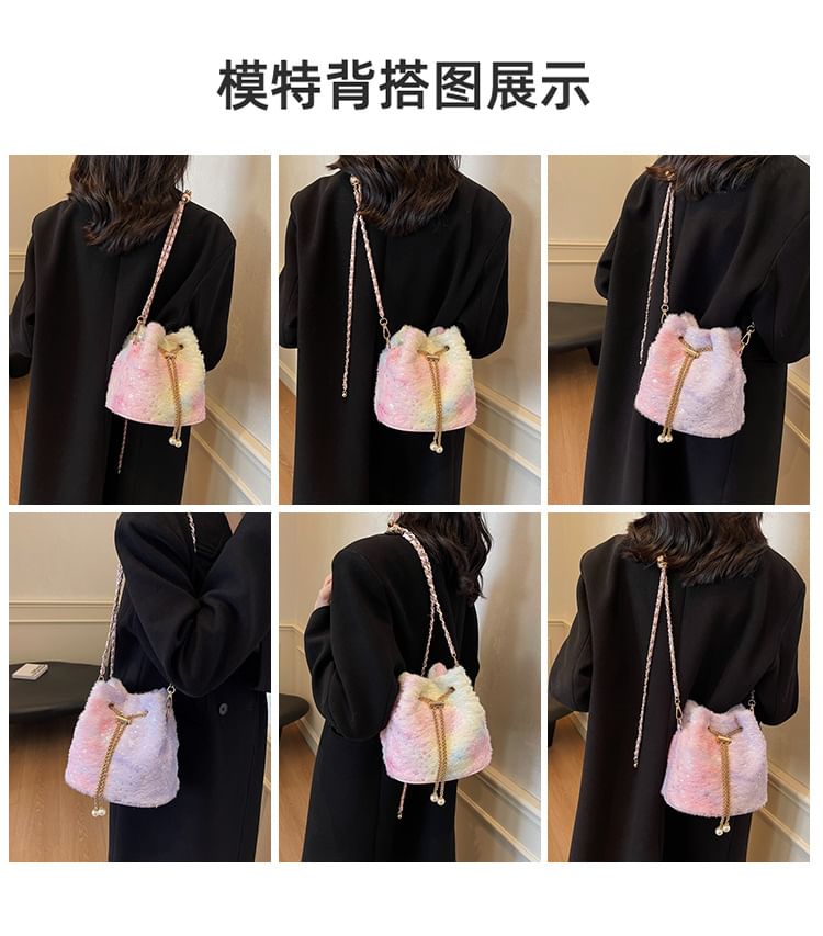Star Chain Bucket Gradient Bag Print Strap