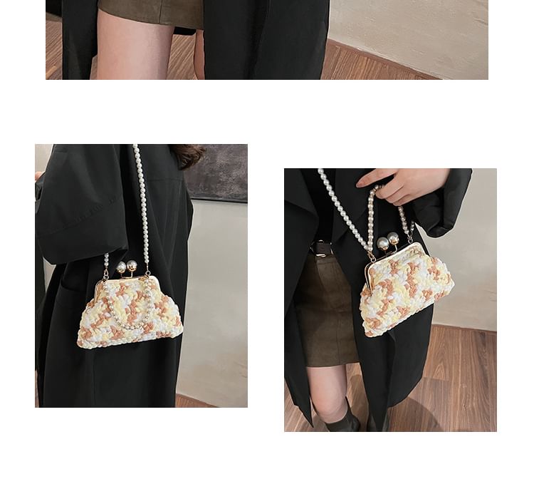 Pearl Patterned Faux Bag Crossbody