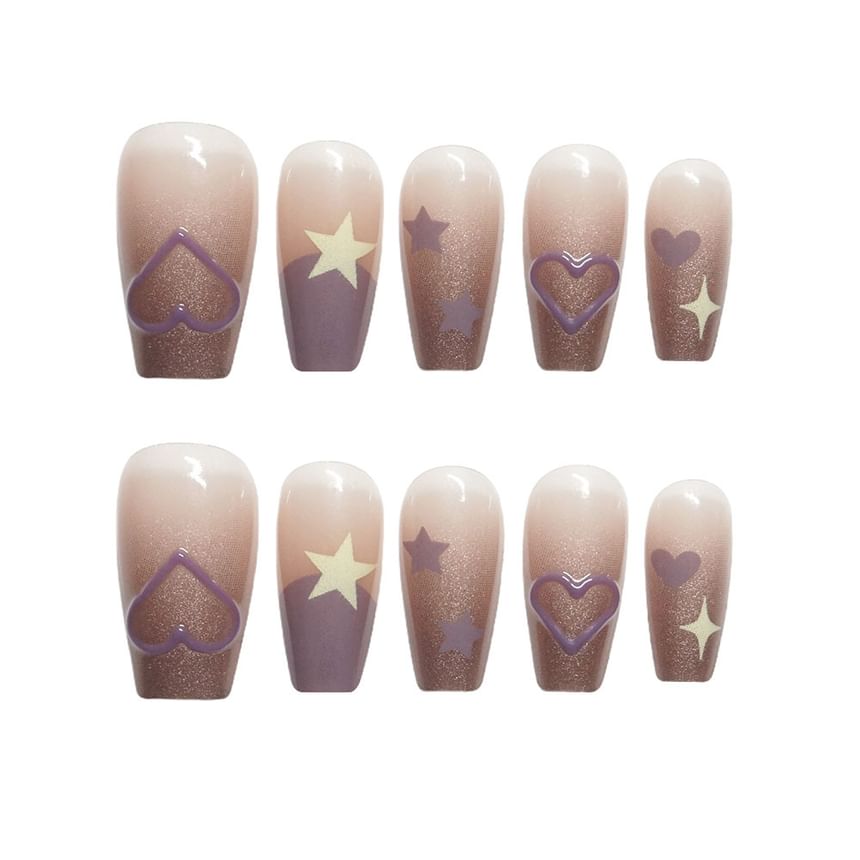 Star Heart Press On Nail