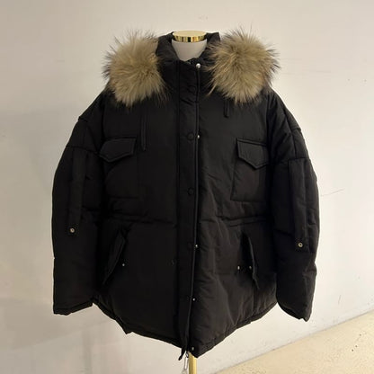 Furry Trim Zip-Up Padded Jacket