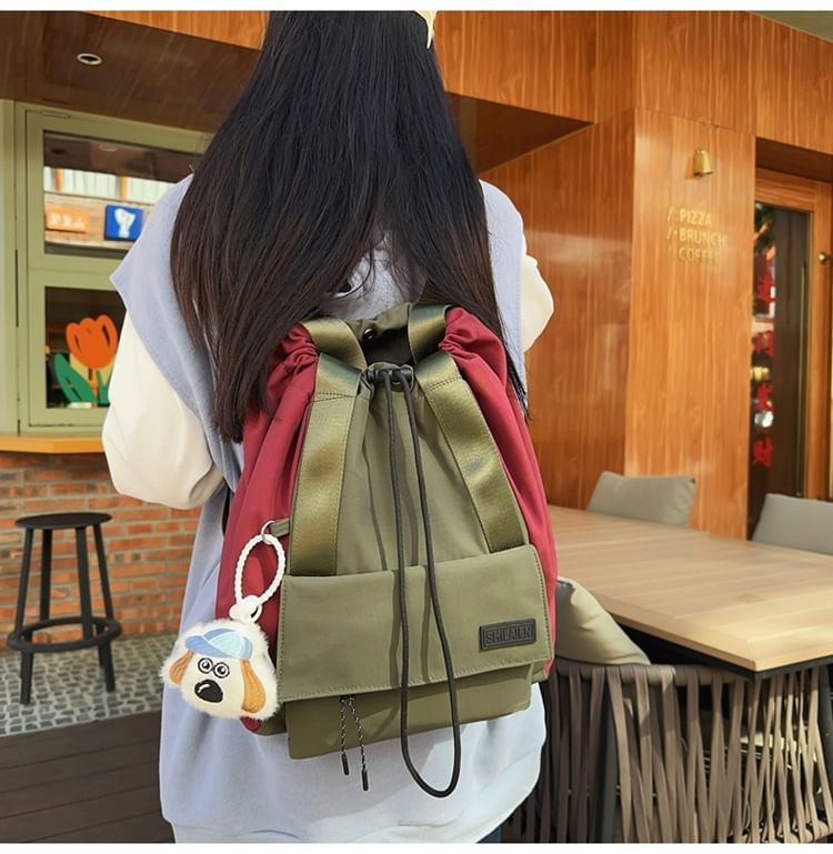 Backpack Set Charm / Nylon Drawstring Bag