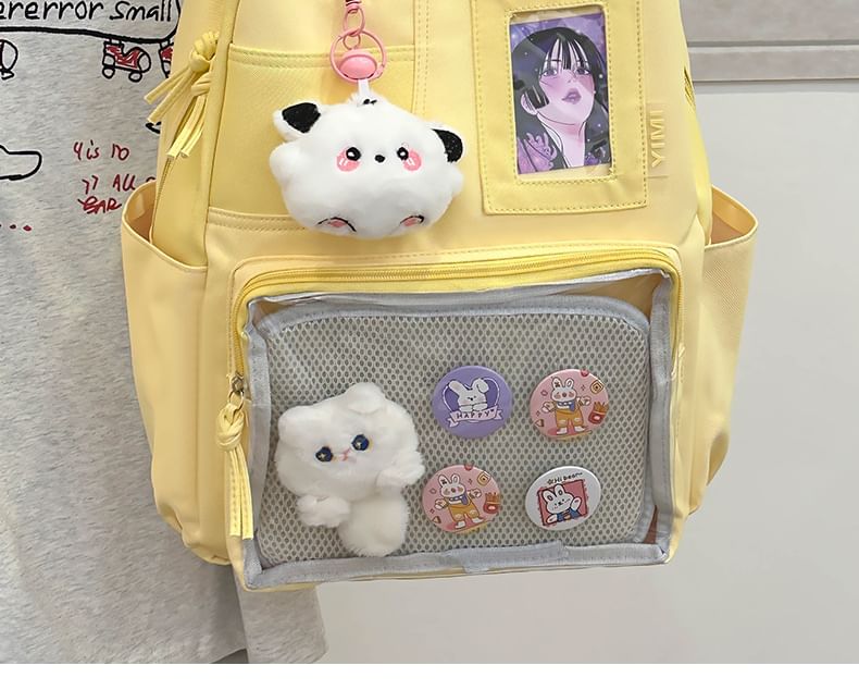 Panel Bag PVC Set Nylon Badge / Laptop Charm Backpack