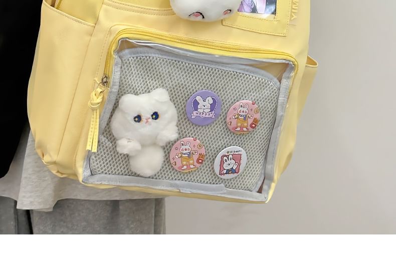 Panel Bag PVC Set Nylon Badge / Laptop Charm Backpack