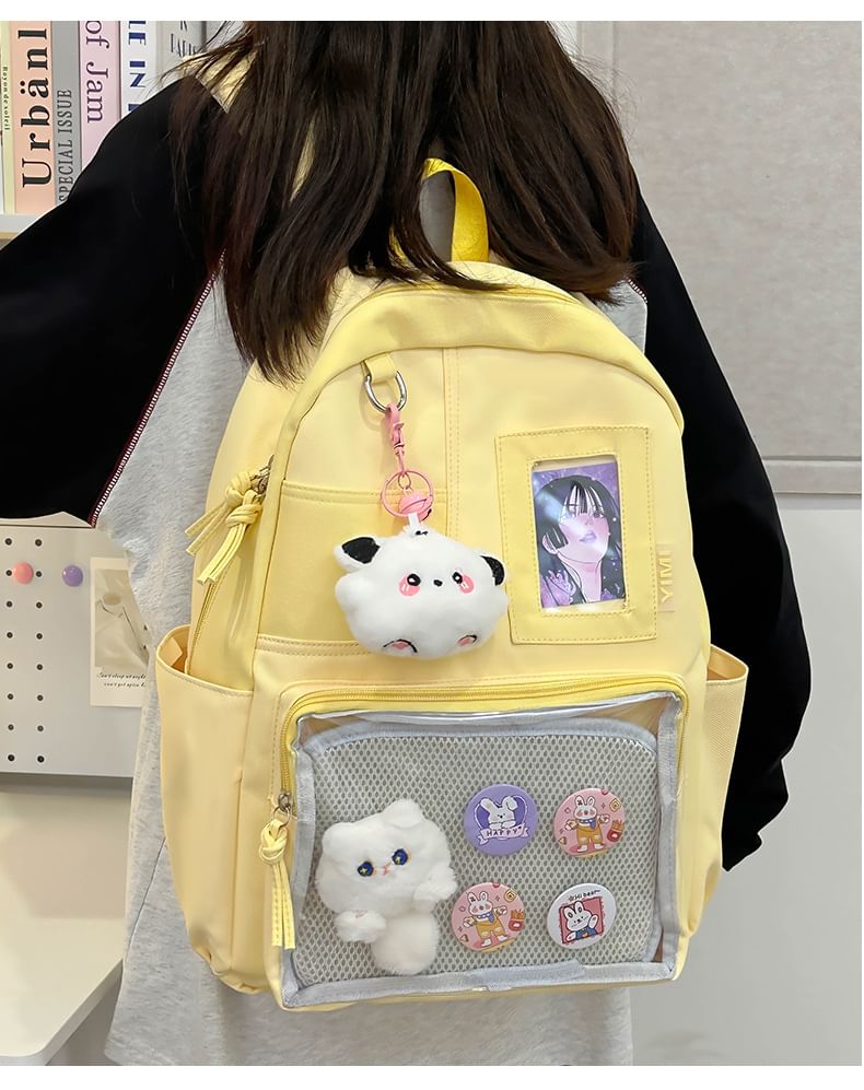Panel Bag PVC Set Nylon Badge / Laptop Charm Backpack