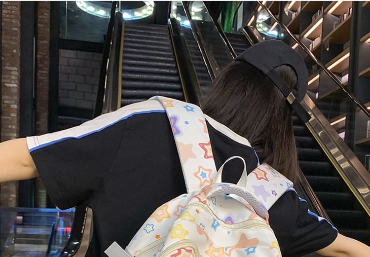 Bag Charm Backpack / Laptop Star Set Print Nylon