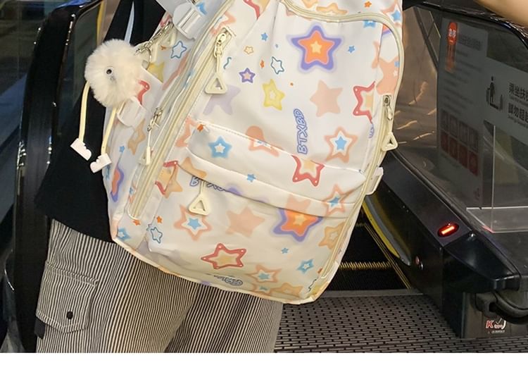 Bag Charm Backpack / Laptop Star Set Print Nylon