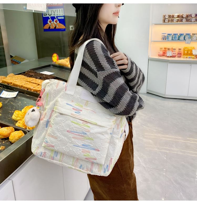 Case Pencil Charm Tote Set Embroidered Backpack Laptop Bag / Nylon