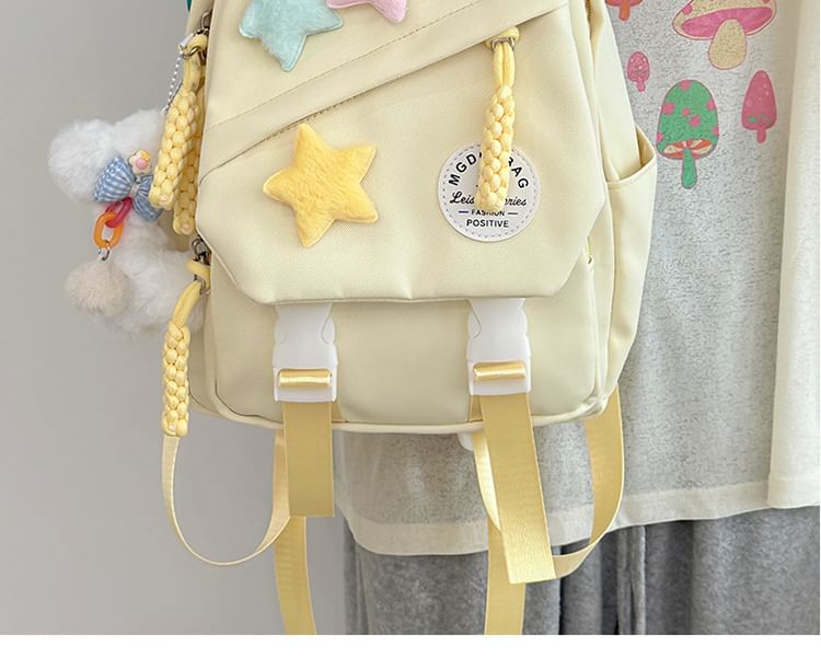 Star Charm Backpack Badge Nylon Set Laptop Applique / Bag Lettering