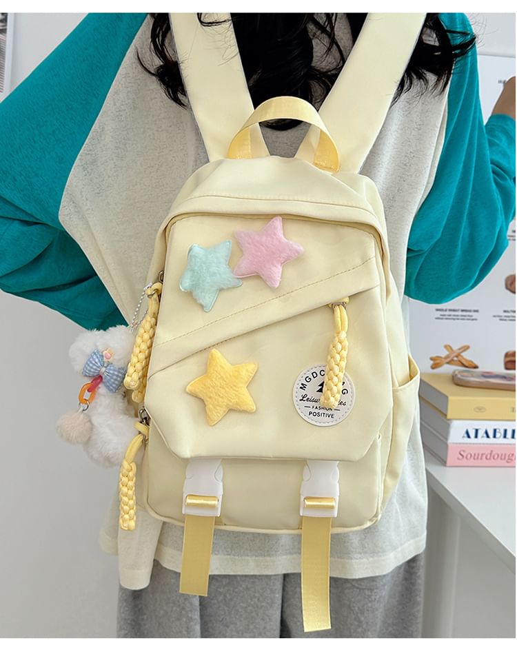 Star Charm Backpack Badge Nylon Set Laptop Applique / Bag Lettering