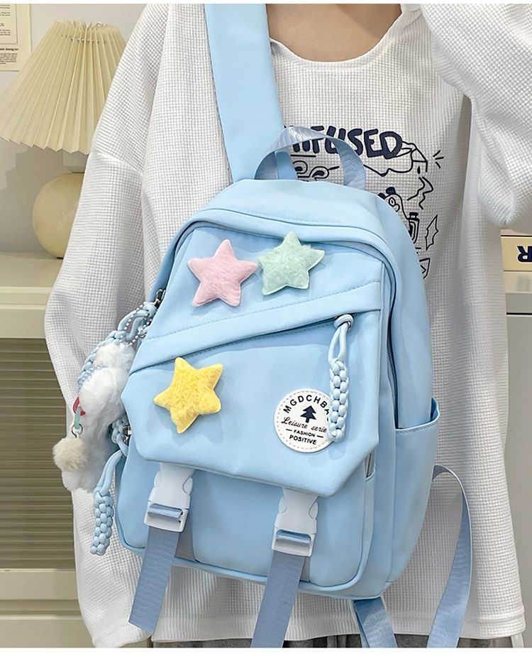 Star Charm Backpack Badge Nylon Set Laptop Applique / Bag Lettering