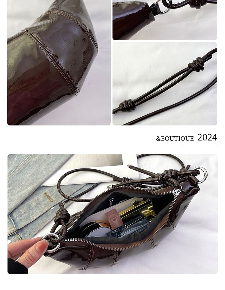 Crossbody Bag Plain Leather Faux