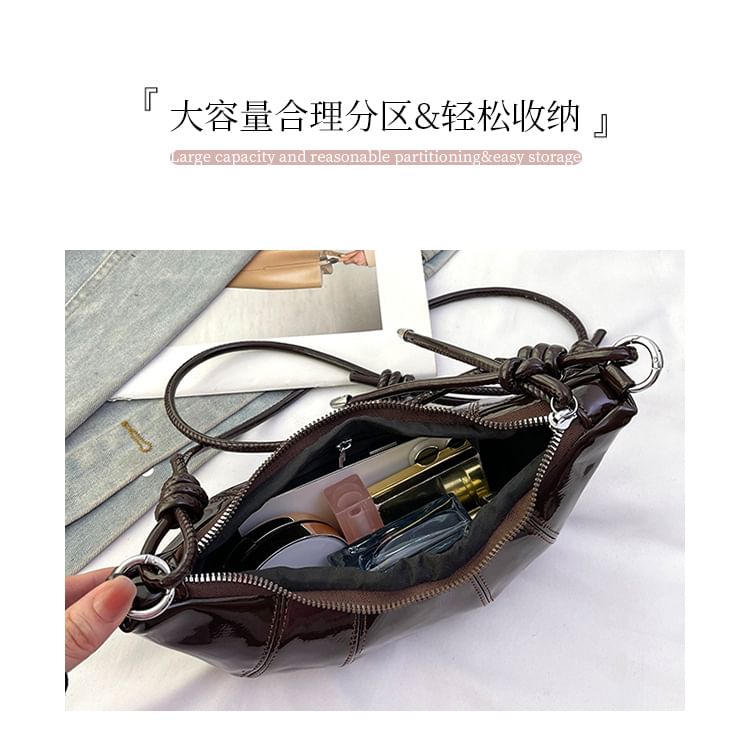 Crossbody Bag Plain Leather Faux