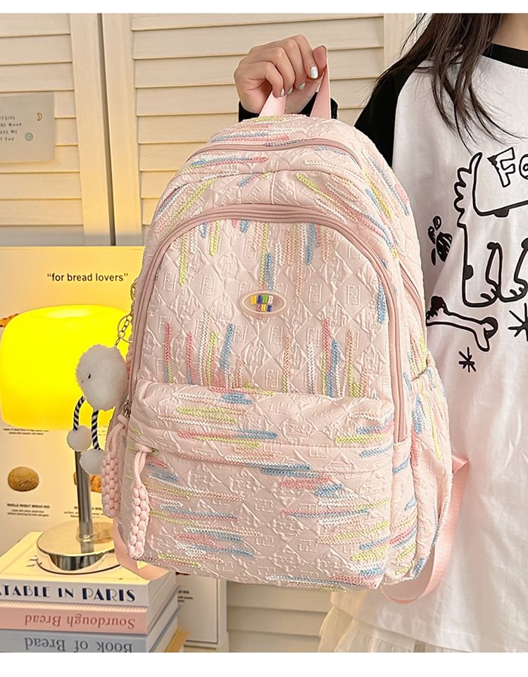 Patterned Nylon Backpack