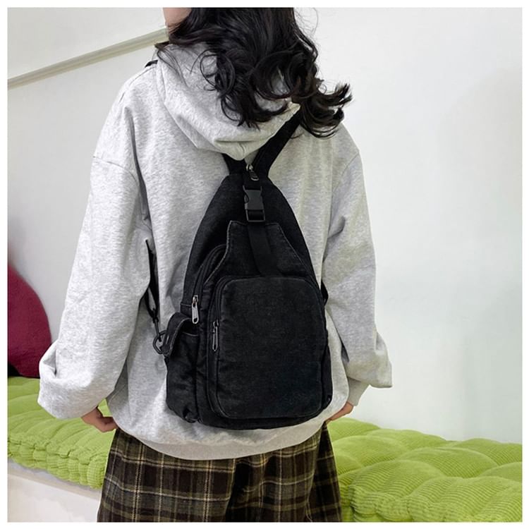 Buckle Bag Denim Sling