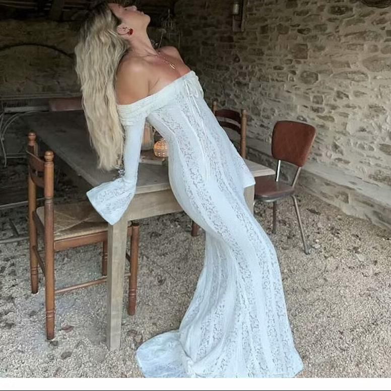 Off / Evening Gown Dress Lace Long Shoulder Sheath Mini The Sleeve Bodycon