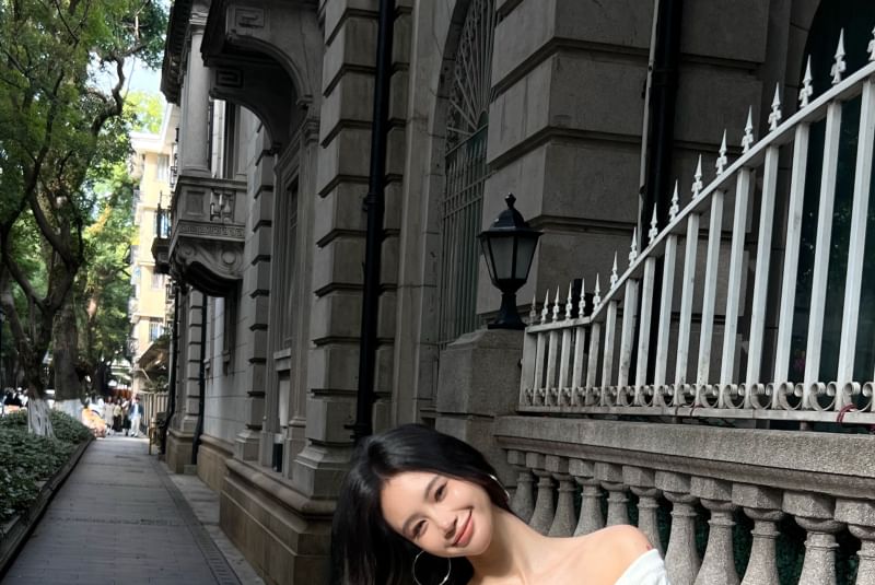 Sweater Cable Knit Scoop Plain Neck