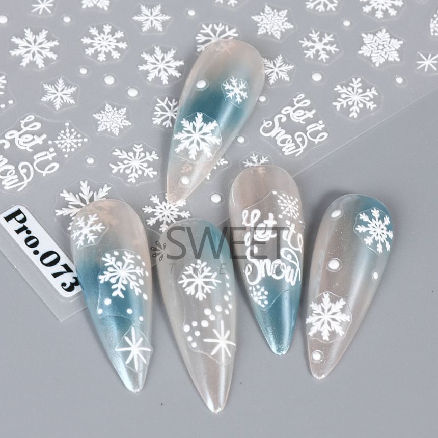 Snowflake Nail Art Stickers (Various Designs)