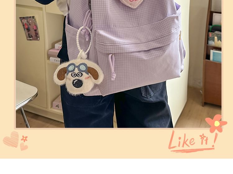 Nylon / Plaid Backpack Brooch Set