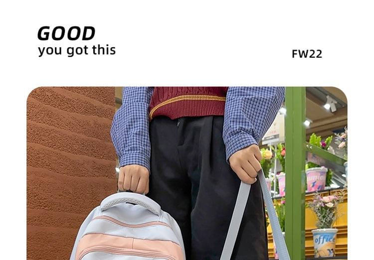 Cartoon Backpack Nylon Embroidered Tote Bag /