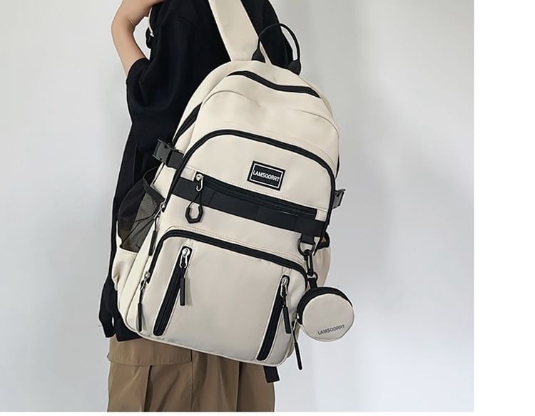 Nylon Backpack Set: Purse Coin Lettering + Applique