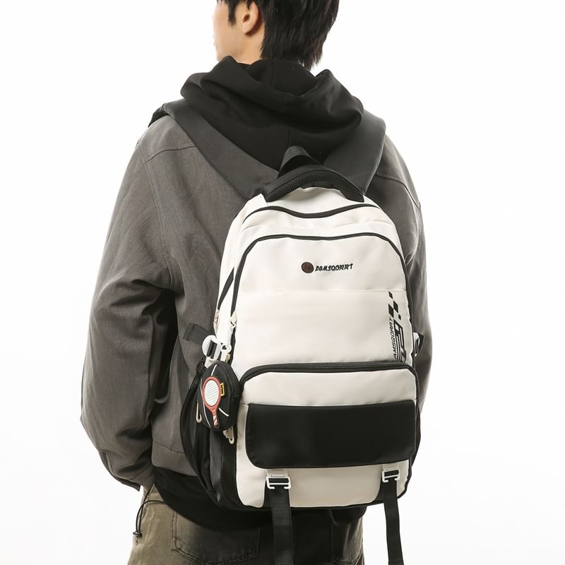 Backpack Buckled Nylon + Set: Coin Lettering Purse