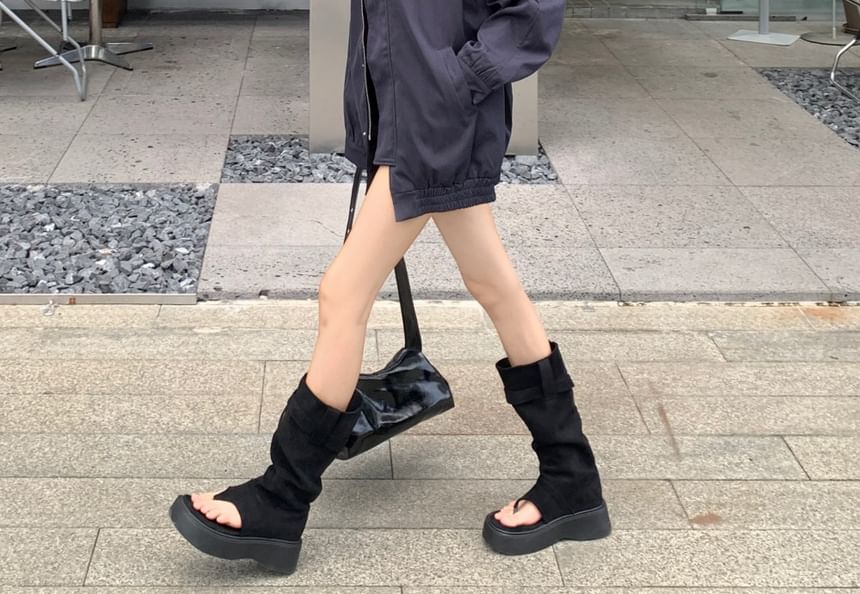 Zip Stand Jacket Collar Embroidered