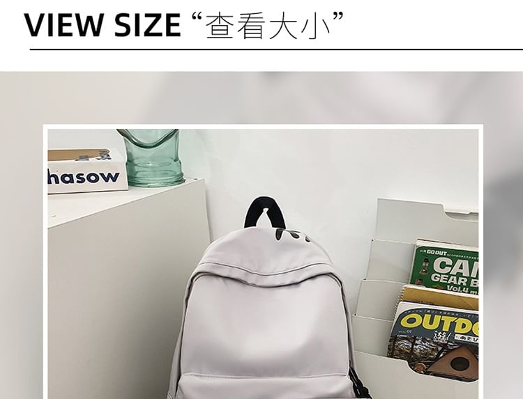 / Bag Laptop Print Set Lettering Nylon Backpack Charm