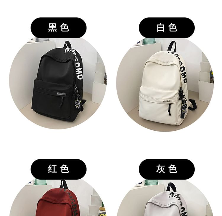 / Bag Laptop Print Set Lettering Nylon Backpack Charm