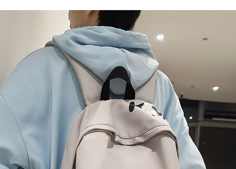 / Bag Laptop Print Set Lettering Nylon Backpack Charm