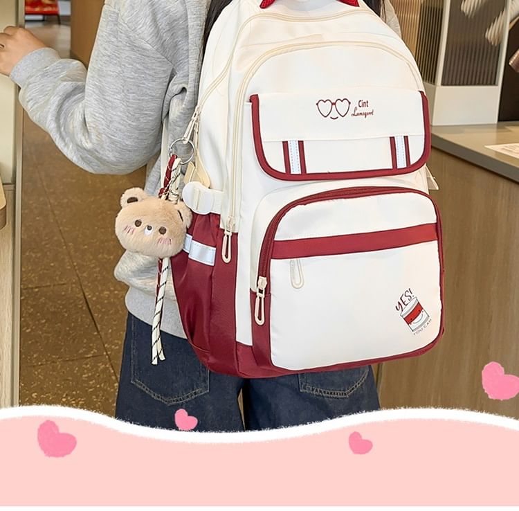 Set Laptop Nylon Cartoon Charm / Backpack Print Bag