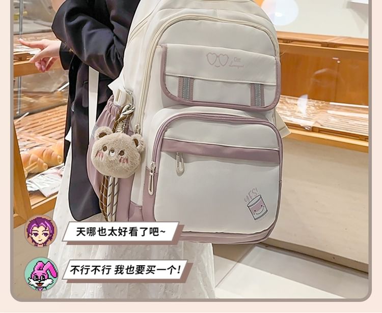Set Laptop Nylon Cartoon Charm / Backpack Print Bag