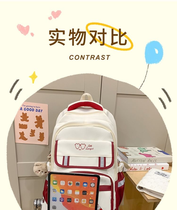 Set Laptop Nylon Cartoon Charm / Backpack Print Bag
