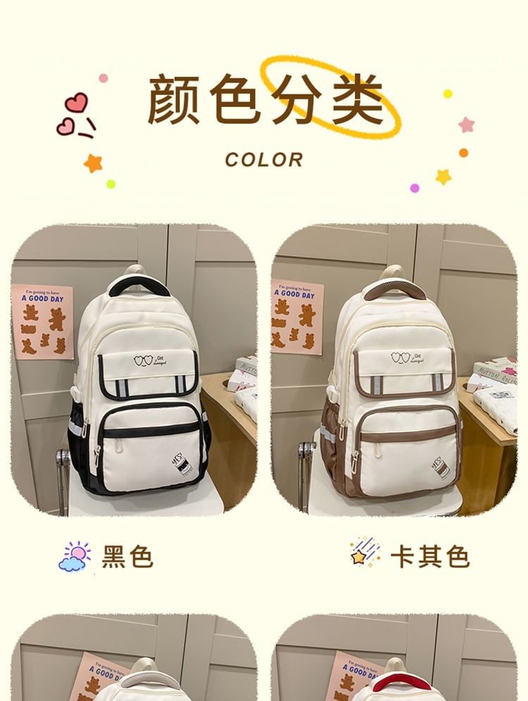 Set Laptop Nylon Cartoon Charm / Backpack Print Bag