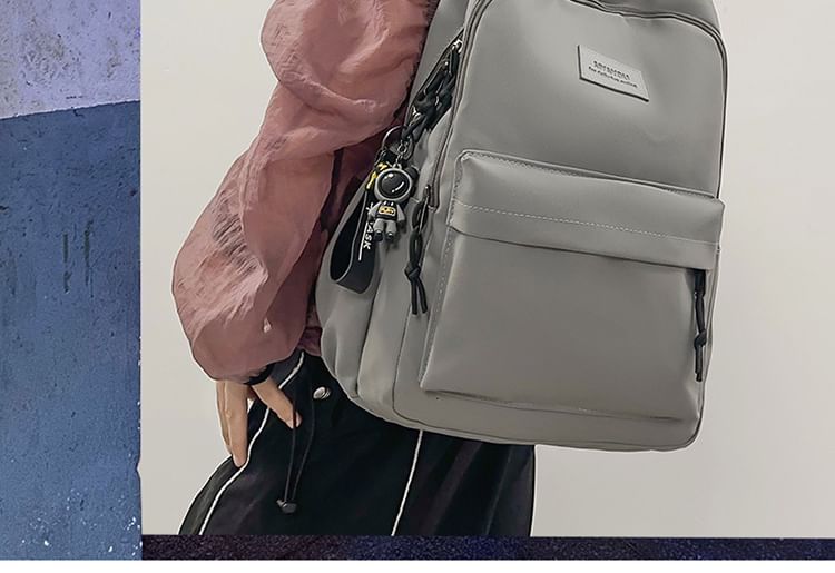 Set Backpack Bag Plain Charm / Applique Laptop