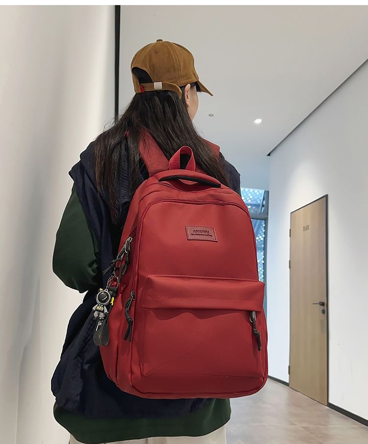 Set Backpack Bag Plain Charm / Applique Laptop