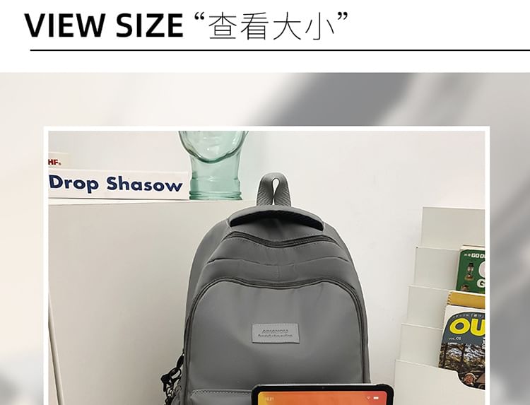 Set Backpack Bag Plain Charm / Applique Laptop