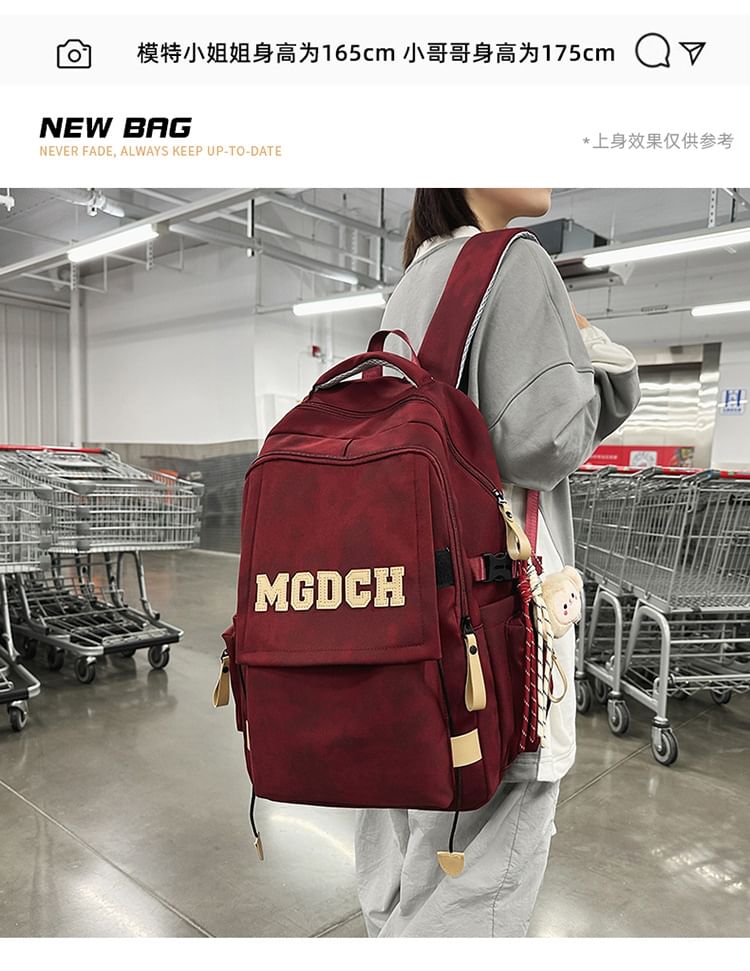 Charm Tie Dye / Applique Nylon Lettering Set Backpack Bag Laptop