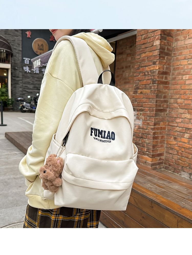 Set Laptop / Bag Nylon Embroidered Lettering Backpack Charm