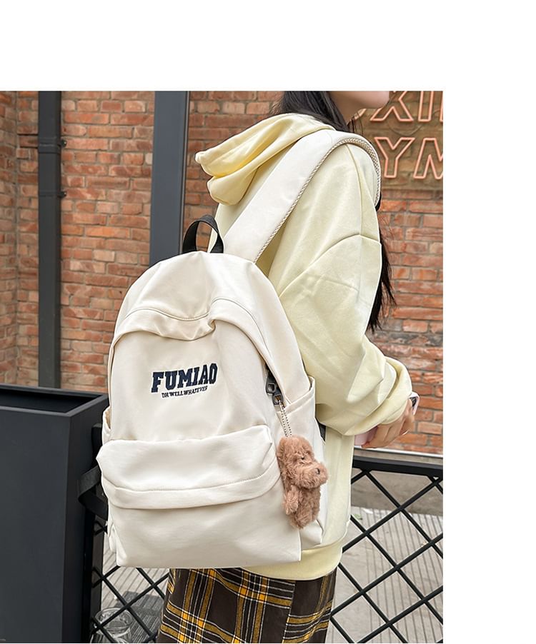 Set Laptop / Bag Nylon Embroidered Lettering Backpack Charm