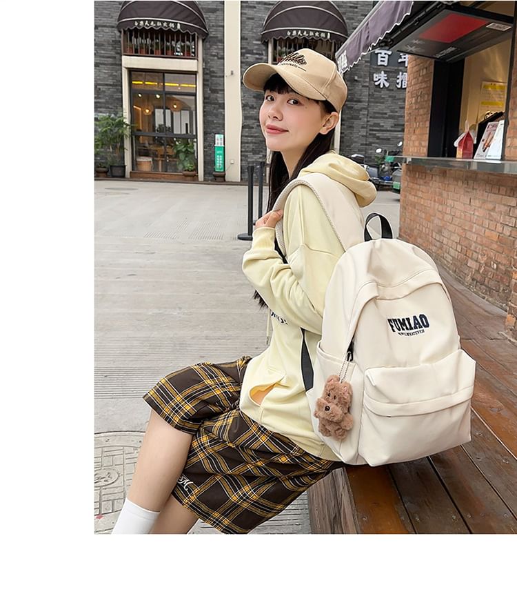 Set Laptop / Bag Nylon Embroidered Lettering Backpack Charm