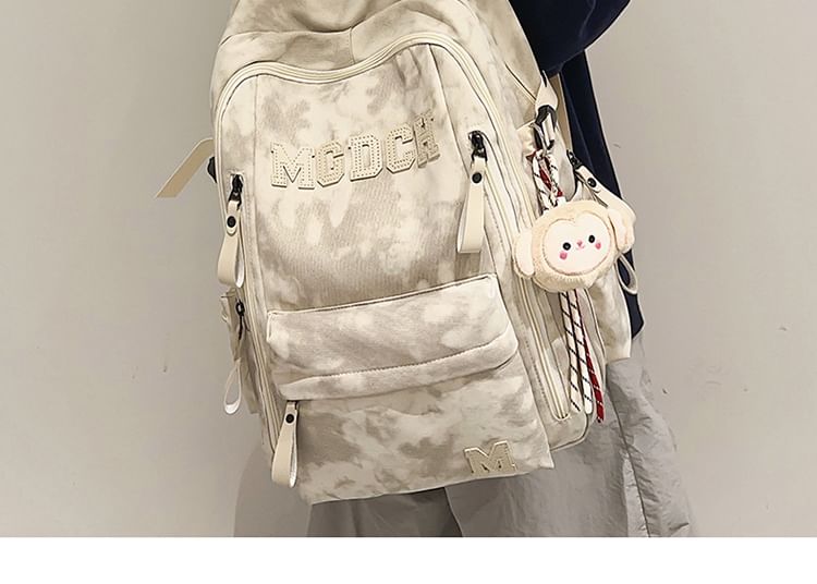 Applique Set Charm Nylon Laptop / Backpack Dye Tie Lettering Bag