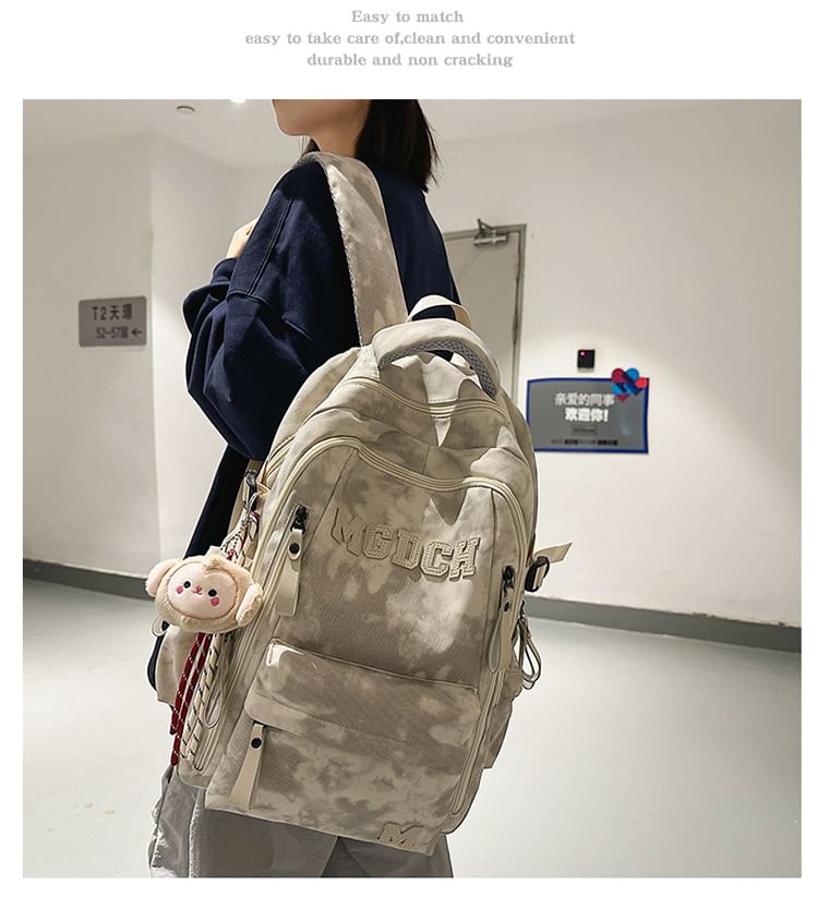 Applique Set Charm Nylon Laptop / Backpack Dye Tie Lettering Bag